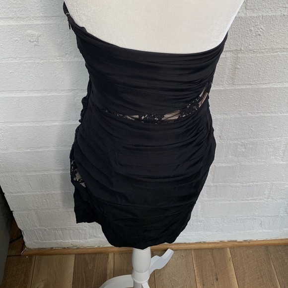 Express Lace Side Zipper Bodycon Black Dress size 8 - Picture 4 of 5